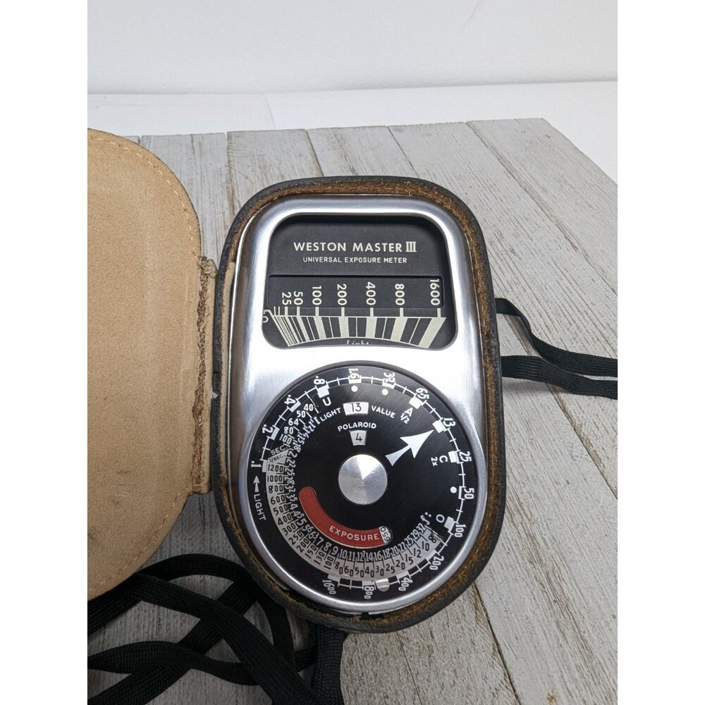 Vintage Weston Master III Universal Exposure  Meter Model 737 With Case - Picture 2 of 9